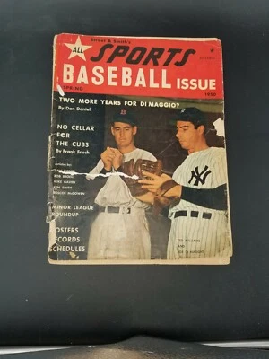 Baseball RARE! Antique Street And Smith's Issue Spring of 1950 Joe and Ted - Image 1 of 4