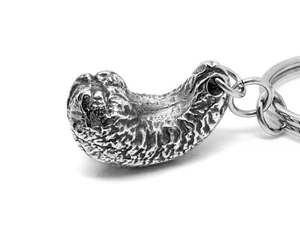 Cashew Keychain, Handmade Nut Nature Keyring in Pewter - Picture 1 of 5