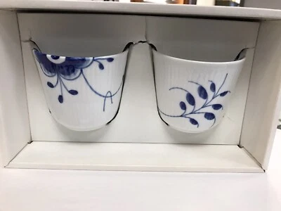 NUEVA TAZA TÉRMICA ROYAL COPENHAGEN "Mega acanalada azul" (PAQUETE DE 2) DISTRIBUIDOR AUTORIZADO Foto 1 de 4