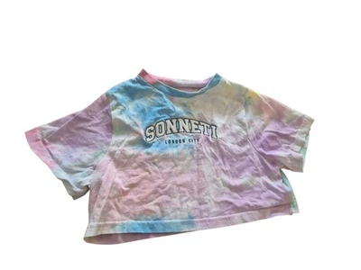 Girls Sonneti Multicoloured Cropped Top 8-10 Years Cotton  VGC - Image 1 of 3