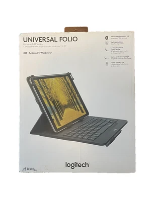 Logitech Universal Folio Keyboard Case for 9 to 10" Android, Windows Tablets - Image 1 of 4
