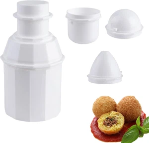 4 Stampi a Sfera Di Riso, 3 in 1, Multiuso, per Arancini E Arancini - Foto 1 di 12