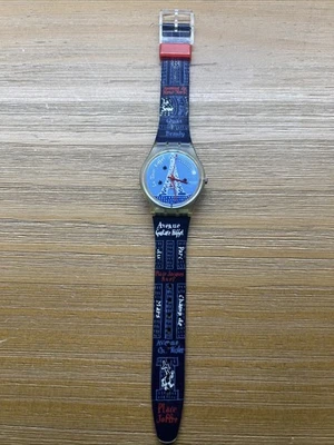 Reloj Swatch GK276 Titi Parisien Torre Eiffel 1998 - Diseño Jacques Benoit Foto 1 de 4