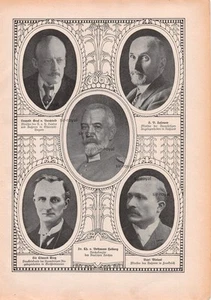 Berchthold Sasonow Edward Grey Bethmann Hollweg Rene Viviani - 1914 ~21x31 cm - Foto 1 di 1