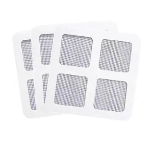 10 Piece Hair Filtering for Bathroom Kitchen Drains White 10x10 cm Size - Picture 1 of 12