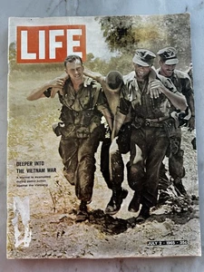 LIFE MAGAZIN - 2. Juli 1965 - Vietnamkrieg verwundeter Soldat Top Zustand - Bild 1 von 2
