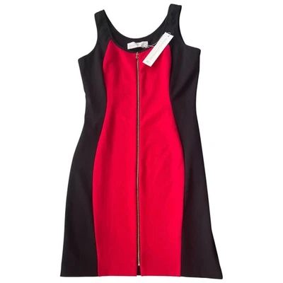 NWT Amanda Uprichard Red Black Front Zip Mini Dress Bodycon Party Cocktail Small - Image 1 of 4