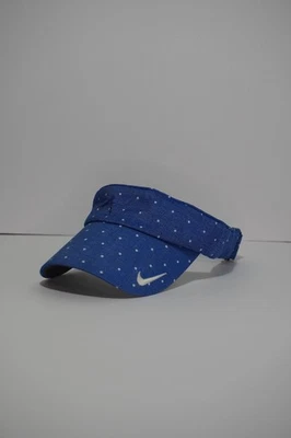 Nike Dri-FIT Blue Polka Dot Adjustable Visor – Women’s Running Tennis Golf Cap - Image 1 of 2
