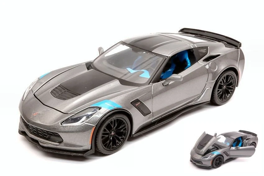 Maisto MI31516G CHEVROLET CORVETTE GRAN SPORT 2017 GUN METAL W/BLACK STRIPES 1:2 - Immagine 1 di 1