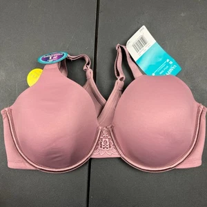 Vanity Fair Beauty Back 71380 Full Figure Wirefree Bra Premium Plum 38c - Picture 1 of 3