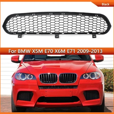 Front Bumper Center Lower Grille Grill Black For 2009-2013 BMW X5M E70 X6M E71 Foto 1 de 4