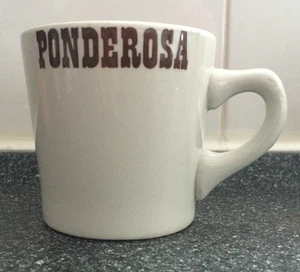 VTG Ponderosa Steakhouse Duraline Grindley Hotelware Cassidys Mug White England - Bild 1 von 9