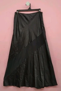 Atelier Victoria's Secret X Altuzarra Satin Schrägschnitt Rock Medium schwarz - Bild 1 von 10