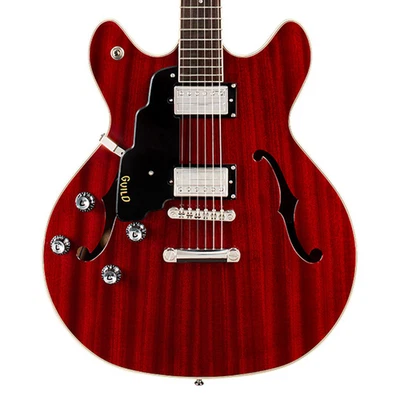 Guitarra semihueca para zurdos Guild Starfire I DC - rojo cereza Foto 1 de 4