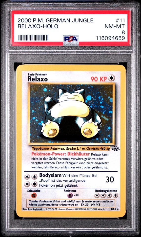 Relaxo-Holo Pokemon German Jungle 11 NM PSA NM-MT 8 - Image 1 of 2