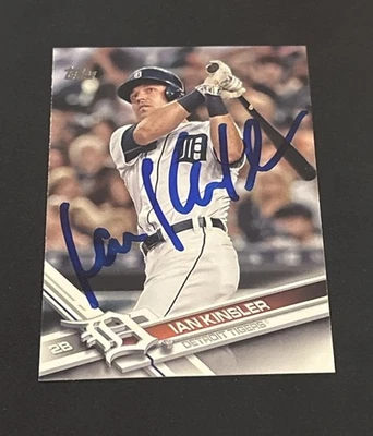 Topps Detroit Tigers 2017 firmado por Ian Kinsler en persona automático Foto 1 de 2