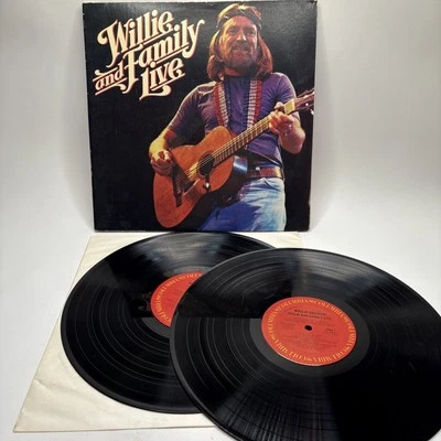 Willie Nelson Willie And Family Live Vinyl 2 LP Columbia KC2 35642 Whiskey River - Image 1 of 4