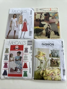 4 Sewing Patterns McCalls 3531 Dress Toddler Girls M5656 M5438 Simplicity 7418 - Picture 1 of 5