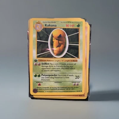 Pokémon 1st Edition Shadowless Kakuna 33/102 Base Set Ex/Condition. - Image 1 of 3