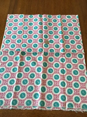 Saco de alimentación de algodón vintage material de tela rosa aguamarina Foto 1 de 3