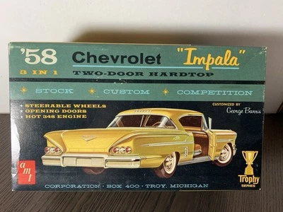 1/25 AMT 1958 Chevrolet Impala two-door hardtop Customizing 3 In 1 Model Kit - Image 1 of 4