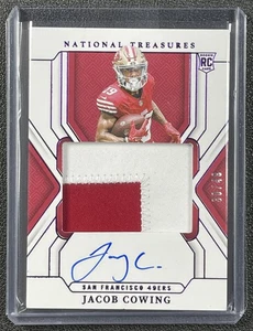 JACOB COWING 2024 PANINI NATIONAL TREASURES #200 ROOKIE PATCH AUTO PURPLE RC /49 - Picture 1 of 2