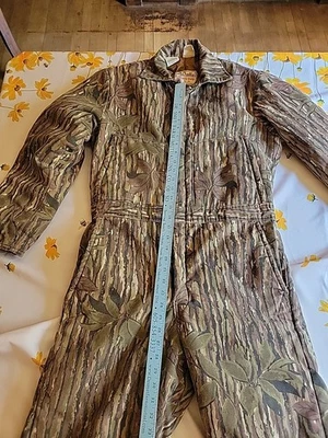 Vintage WALLS Realtree Camouflage Zip Up Denim Jean Coveralls Men’s  Medium Camo - Image 1 of 4