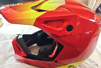 Fox Racing Youth V1 Motocross Helmet Ballast Flo Red Youth Medium - Image 1 of 4