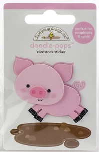 Confezione da 6 - Adesivi 3D Doodlebug Doodle-Pops - Piggy - DP5859 - Foto 1 di 1