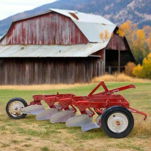 1950s-60s Carter Tru-Scale, 4-Bottom Plow, 1:16 Scale, Diecast - Picture 1 of 6
