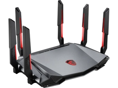 MSI RadiX AXE6600 WiFi 6E Tri-Band Gaming Router  support 2.5GHz/5GHz/6GHz, AI - Image 1 of 4