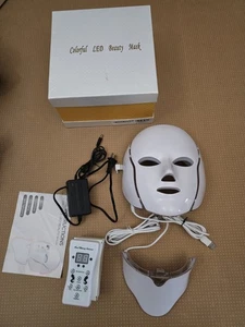 SDKWDH LED Face Mask, 7-Color Red Light Therapy Open Box - Picture 1 of 14