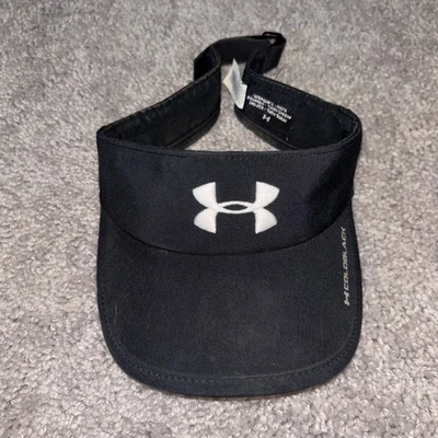 Visera ajustable Under Armour para mujer con logotipo negro blanco Foto 1 de 4