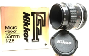 beautiful![MINT w/Box]  Nikon Ai-s Micro NIKKOR 55mm f/2.8 Macro Lens From JAPAN - Picture 1 of 24