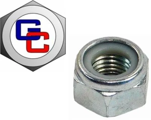 5/16 UNC Nylon Insert Nyloc Nuts Zinc Plated (Qty 10) - Picture 1 of 1