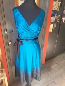 Monsoon Catrina Jewel of the Nile teal silk blend dress, Various sizes, BNWT - Picture 1 of 10