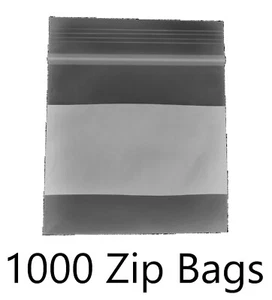 Bolsas cuadradas 3x3 blancas con cierre de cierre de cremallera 2 mil 3" para escribir 1000 piezas - Imagen 1 de 4