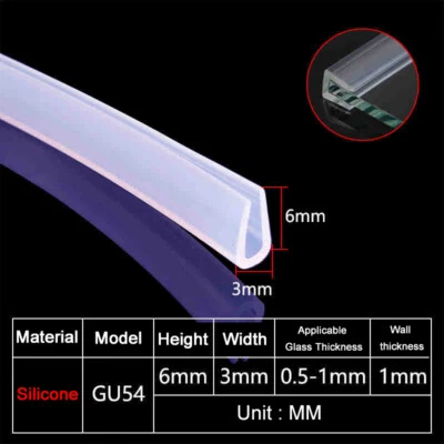 Clear U-type Edge Wrapp Strip Silicone Sealing Strip Glass Edge Protective Strip - Image 1 of 4