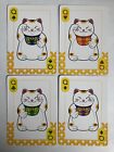 Maneki Neko Japanese Lucky Cat Good Luck Coin Kitten Swap Playing Card Set QUEEN