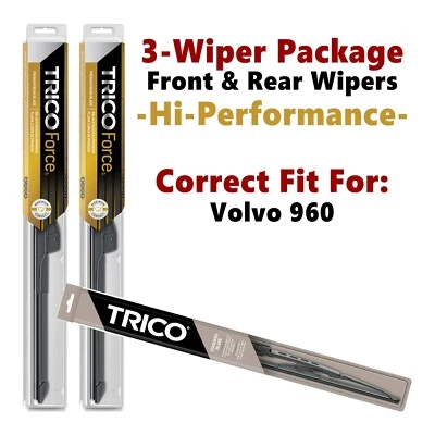 Wipers 3-pk Hi-Performance fits 1992-1997 Volvo 960 - 25210x2/30130 — 第 1/4 张图片