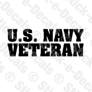 U.S. NAVY VETERAN Combat Retired Military Vinyl Decal Sticker - Picture 1 of 6