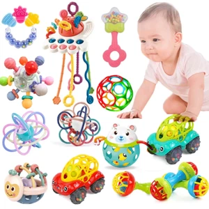 Baby Rattles Toys Newborn Sensory Teether Baby Development Games Educational Inf - Picture 1 of 34