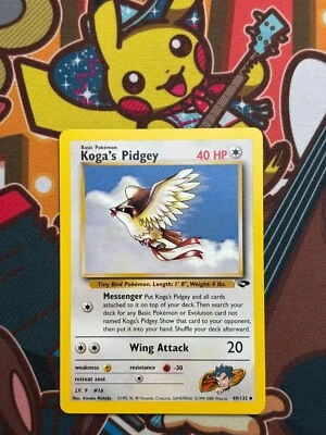 Koga's Pidgey 49/132 Gym Challenge Pokemon Karten NM - Bild 1 von 2