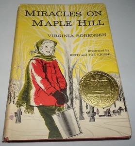 MIRACLES ON MAPLE HILL 1956 Newbery Medal 1st Edition HC/DJ - Virginia Sorenson - Imagen 1 de 12