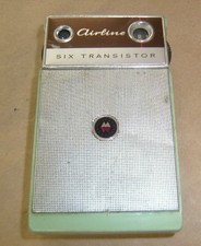 Retro Airline Six Transistor Radio Model GEN-1240A  - Minty green - bit rough