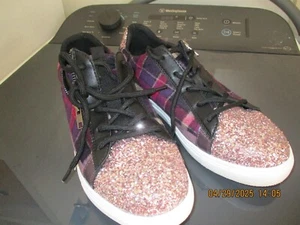 Taking Shape Flex Beaded and Purple Check Sneakers Sz 42/11. - Picture 1 of 8