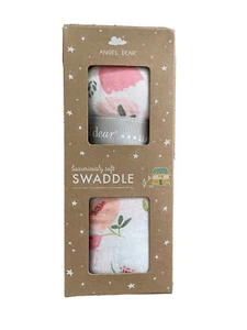 Nueva Manta para Bebé Angel Dear Única Lujosamente Suave Estampado Floral Nueva en Caja - Imagen 1 de 5