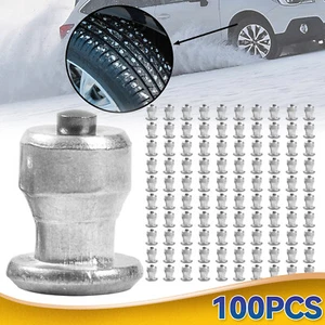 100Pcs Anti-Slip Screw Stud Wheel Tyre Car SUV ATV Snow Emergency Spikes 8*10mm - Picture 1 of 9