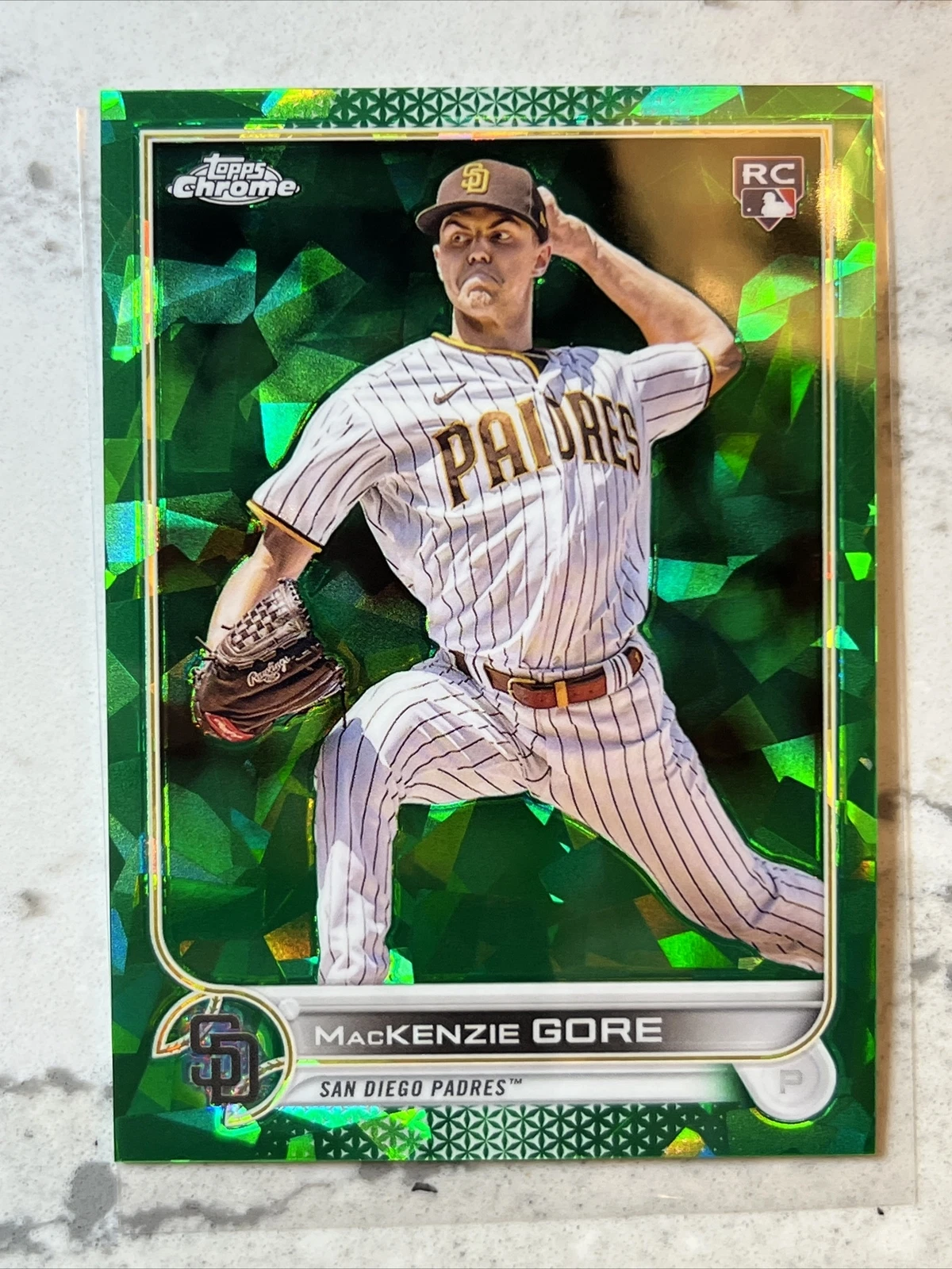 2022 Topps Chrome Update Sapphire MacKenzie Gore Rookie Green PARALLEL /75  US81