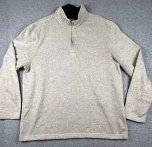IZOD Men’s XL Pullover Quarter Zip Sweatshirt Gray Heather Soft Long Sleeve - Picture 1 of 15